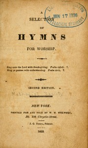 Cover of: A Selection of hymns for worship by Methodist Society