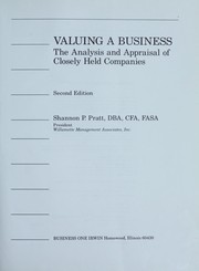 Cover of: Valuing a business by Shannon P. Pratt