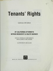 Cover of: Tenants' rights by Myron Moskovitz