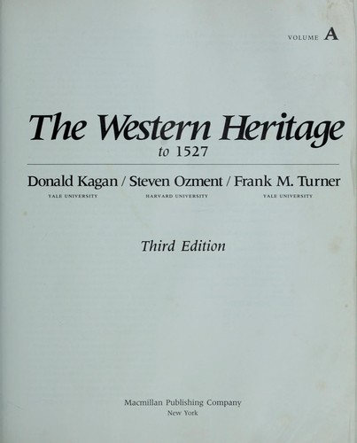 The Western heritage by Donald Kagan