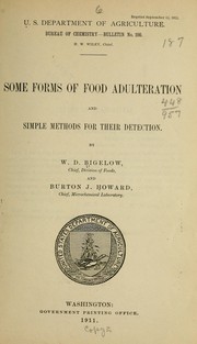 Some forms of food adulteration and simple methods for their detection by Bigelow, Willard Dell