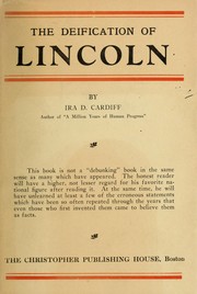 Cover of: The deification of Lincoln by Cardiff, Ira D.