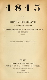 Cover of: 1815 by Henry Houssaye