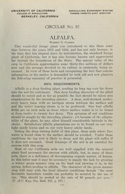 Cover of: Alfalfa by Warren T. Clarke