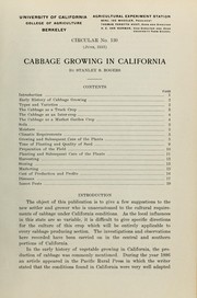 Cover of: Cabbage growing in California by Stanley S. Rogers