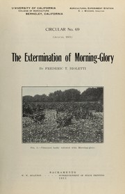 The extermination of morning-glory by Frederic T. Bioletti