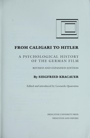 Cover of: From Caligari to Hitler: a psychological history of the German film