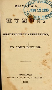 Revival hymns by John Butler