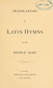 Translations of Latin hymns of the middle ages by N. B. Smithers