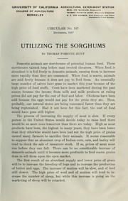 Cover of: Utilizing the sorghums