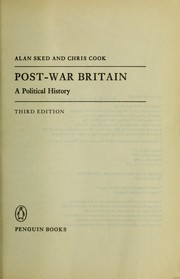 Cover of: Post-war Britain by Alan Sked, Chris Cook