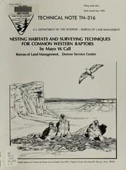 Cover of: Nesting habitats and surveying techniques for common western raptors by Mayo W. Call