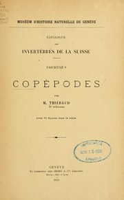 Cover of: Copépodes by Maurice Thiébaud