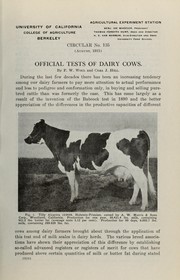 Cover of: Official tests of dairy cows