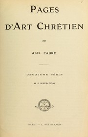 Cover of: Pages d'art chrétien