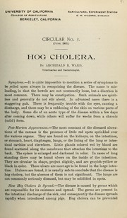 Cover of: Hog cholera
