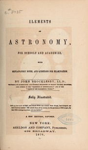 Cover of: Elements of astronomy ... by John Brocklesby