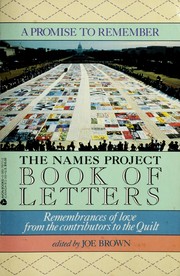 Cover of: A Promise to Remember: The Names Project Book of Letters