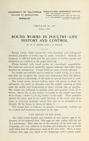 Cover of: Round worms in poultry: life history and control