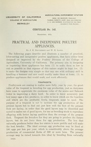 Cover of: Practical and inexpensive poultry appliances