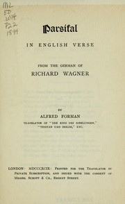 Cover of: Parsifal in English verse by Richard Wagner