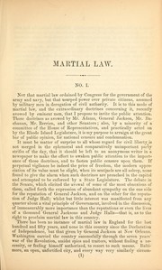 Cover of: Martial law