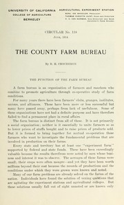 Cover of: The county farm bureau