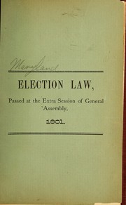 Cover of: Election law