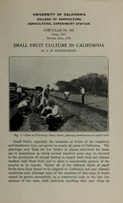 Cover of: Small fruit culture in California