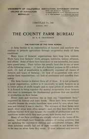 Cover of: The county farm bureau