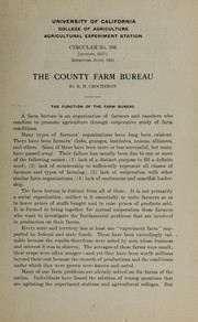 Cover of: The county farm bureau