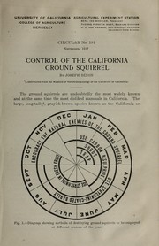 Control of the California ground squirrel by Joseph S. Dixon