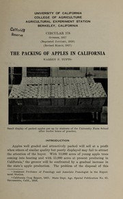 Cover of: The packing of apples in California