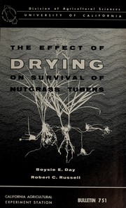 Cover of: The effect of drying on survival of nutgrass tubers