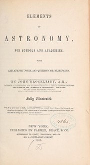 Cover of: Elements of astronomy ... by John Brocklesby