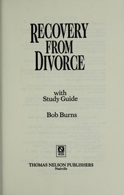 Cover of: Recovery from Divorce: With Study Guide (The Fresh Start Series)