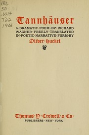 Cover of: Tannhäuser by Richard Wagner, Staatsoper Berlin, Richard Wagner