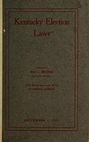 Cover of: Kentucky election laws by Kentucky