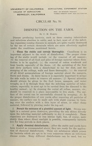 Cover of: Disinfection on the farm | C. M. Haring