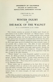 Cover of: Winter injury or die-back of the walnut by L. D. Batchelor
