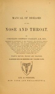 Cover of: A manual of diseases of the nose and throat.