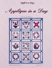 Cover of: Appliqué in a day by Eleanor Burns