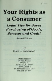 Cover of: Your rights as a consumer by Marc R. Lieberman