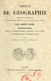 Cover of: Abrégé de géographie