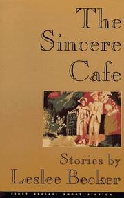Front cover of The sincere cafe by Leslee Becker