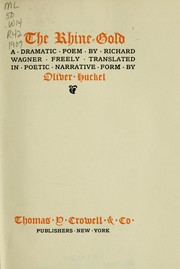Cover of: The Rhine-gold: a dramatic poem