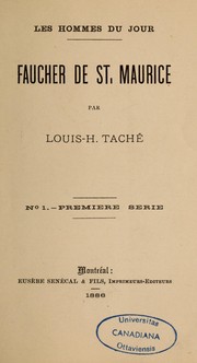 Cover of: Faucher de St. Maurice