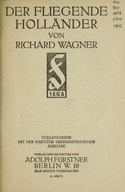 Cover of: Der fliegende Holländer by Richard Wagner