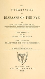 Cover of: The student's guide to diseases of the eye