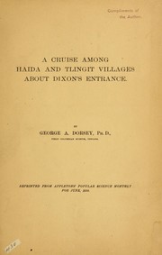 Cover of: A cruise among Haida and Tlingit villages about Dixon's Entrance